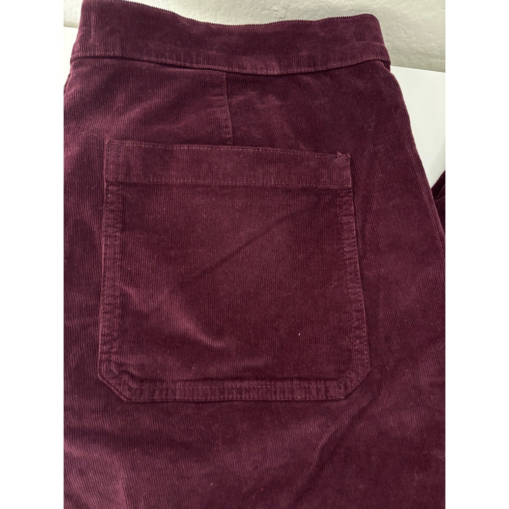 NEW Madewell Petite Wide-Leg Pant Dark Pomegranate Corduroy Size 33P - Picture 5 of 8